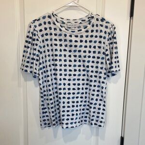 Amour Vert Blue and White Short Sleeve Tee